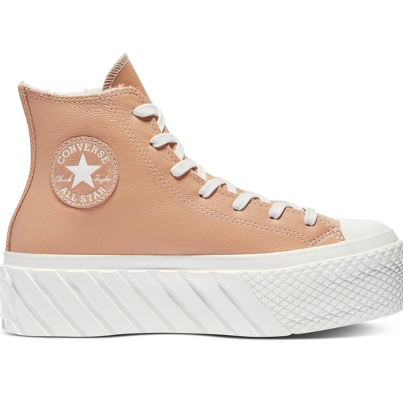 Convers Platform Sherpa Sneakers- NEW - Picture 1 of 14